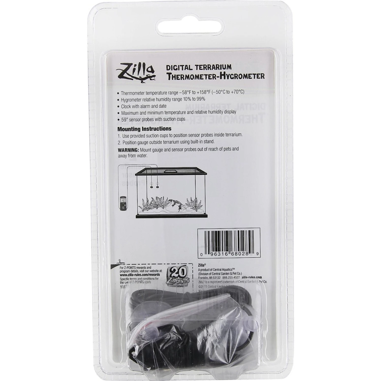 Zilla Thermometer-Hygrometer For Reptile Terrariums 4 Zilla Thermometer-Hygrometer For Reptile Terrariums - Image 2