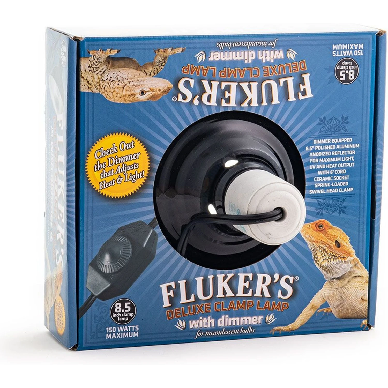 Fluker's Clamp Lamp With Dimmer, 8.5-in 4 Fluker's Clamp Lamp With Dimmer, 8.5-in - Image 2