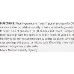 Fluker's Relative Humidity Hygrometer -Pet Supplies Store 101643 PT3. AC SS1800 V1527102465