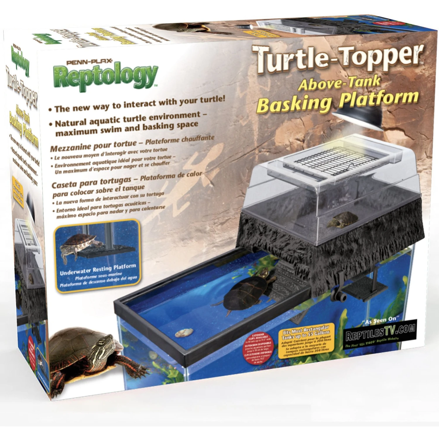 Penn-Plax Turtle Topper Above Tank Basking Platform 3 Penn-Plax Turtle Topper Above Tank Basking Platform