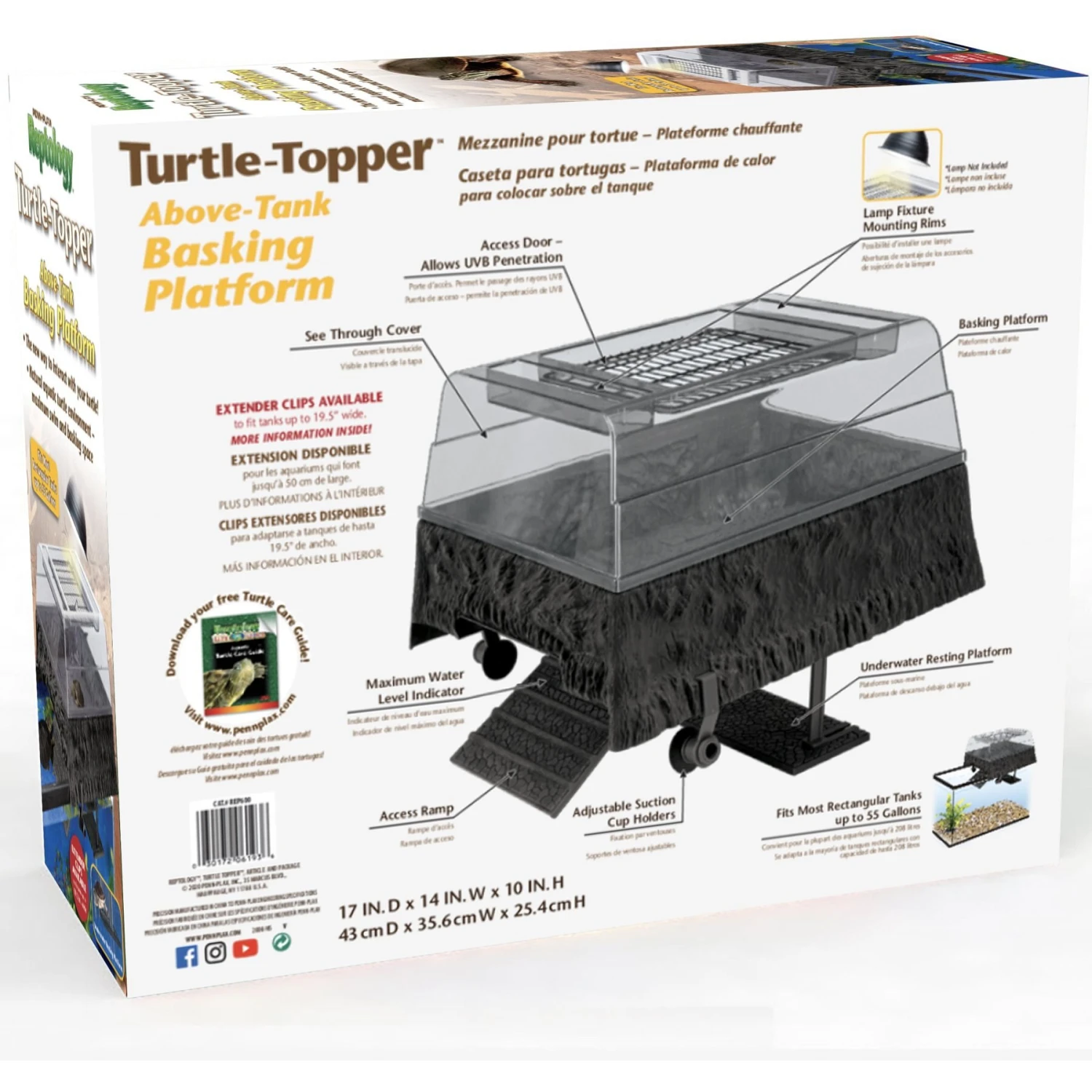 Penn-Plax Turtle Topper Above Tank Basking Platform 4 Penn-Plax Turtle Topper Above Tank Basking Platform - Image 2