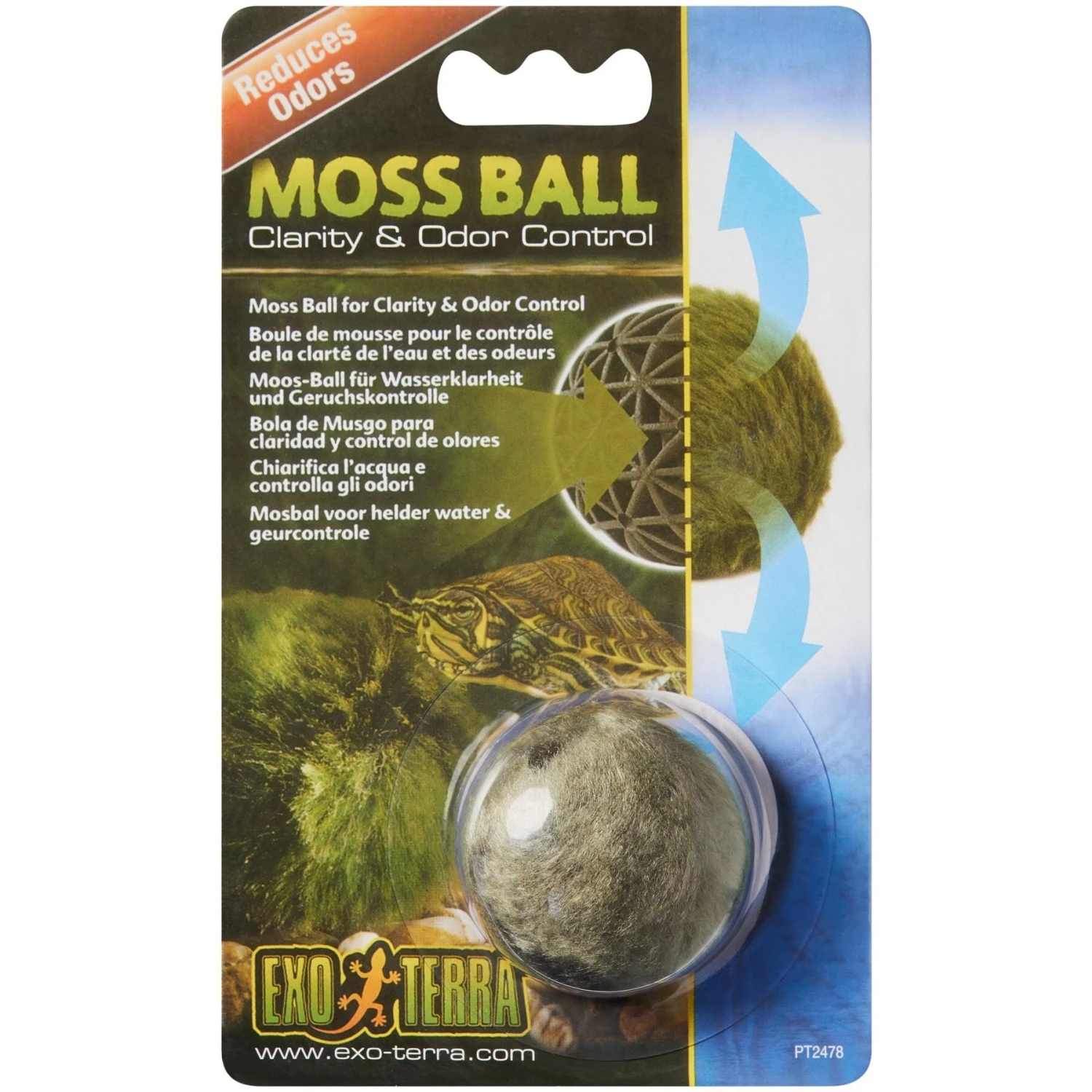 Exo Terra Clarity & Odor Control Moss Ball For Turtles 3 Exo Terra Clarity & Odor Control Moss Ball For Turtles
