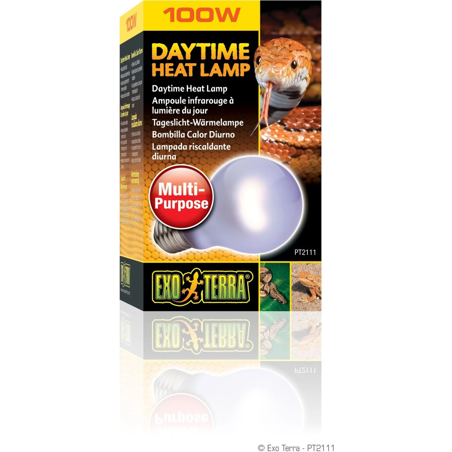 Exo Terra Daytime Heat Lamp, 100-watt 3 Exo Terra Daytime Heat Lamp, 100-watt