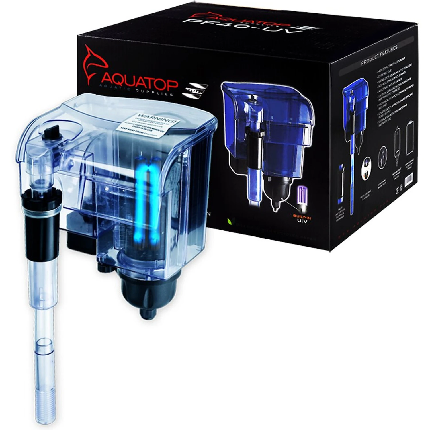 Aquatop PF40-UV Hang-On Back Aquarium UV Sterilizer Power Filter 3 Aquatop PF40-UV Hang-On Back Aquarium UV Sterilizer Power Filter