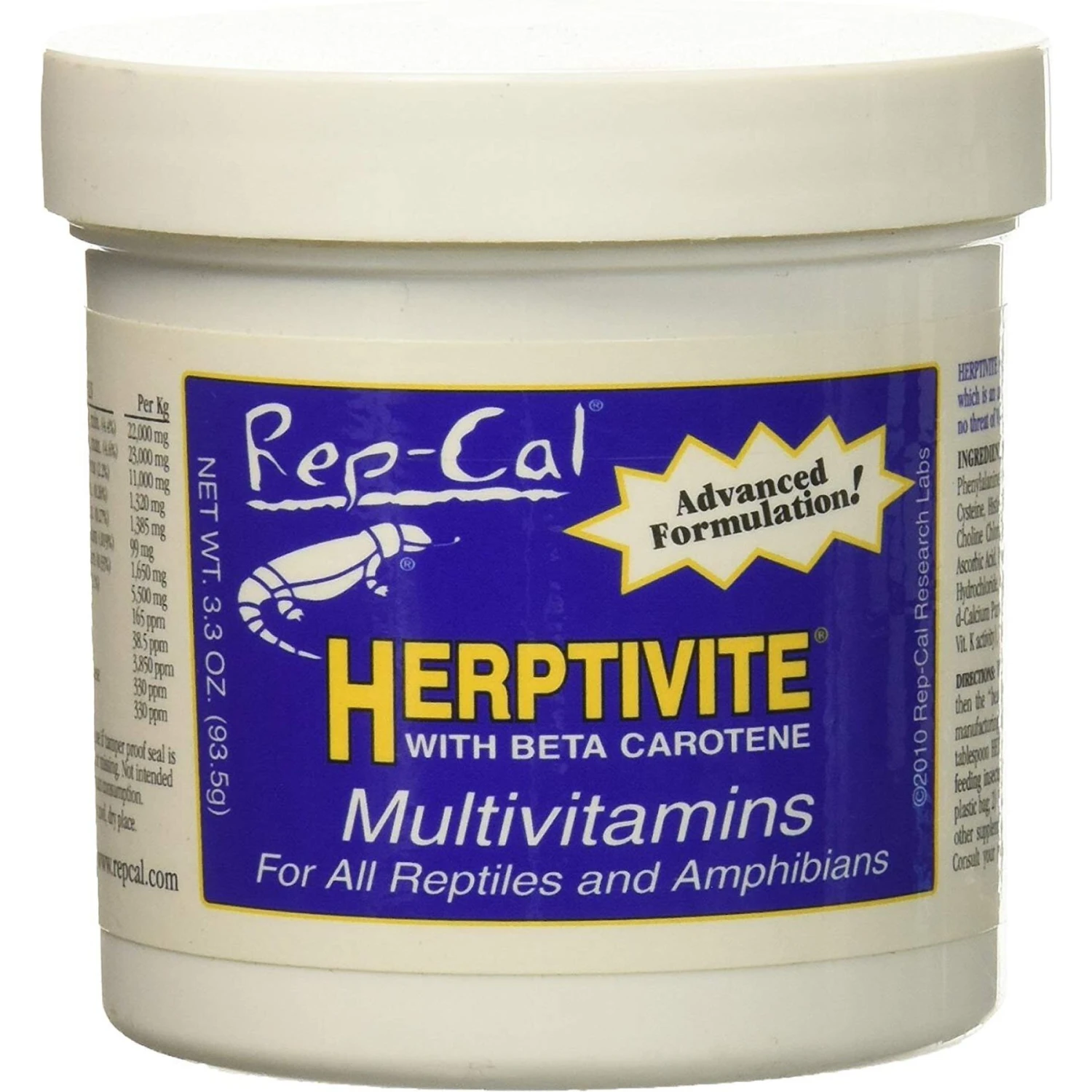 Rep-Cal Herptivite With Beta Carotene Multivitamin Reptile Supplement 3 Rep-Cal Herptivite With Beta Carotene Multivitamin Reptile Supplement