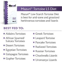 Mazuri Tortoise LS Low Starch Food 12 Mazuri Tortoise LS Low Starch Food -Pet Supplies Store 191359 PT2. AC SS1800 V1619205285
