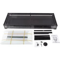 REPTI ZOO Glass Reptile Terrarium Sliding Doors With Screen Ventilation, Black -Pet Supplies Store 223443 PT5. AC SS1800 V1583337842