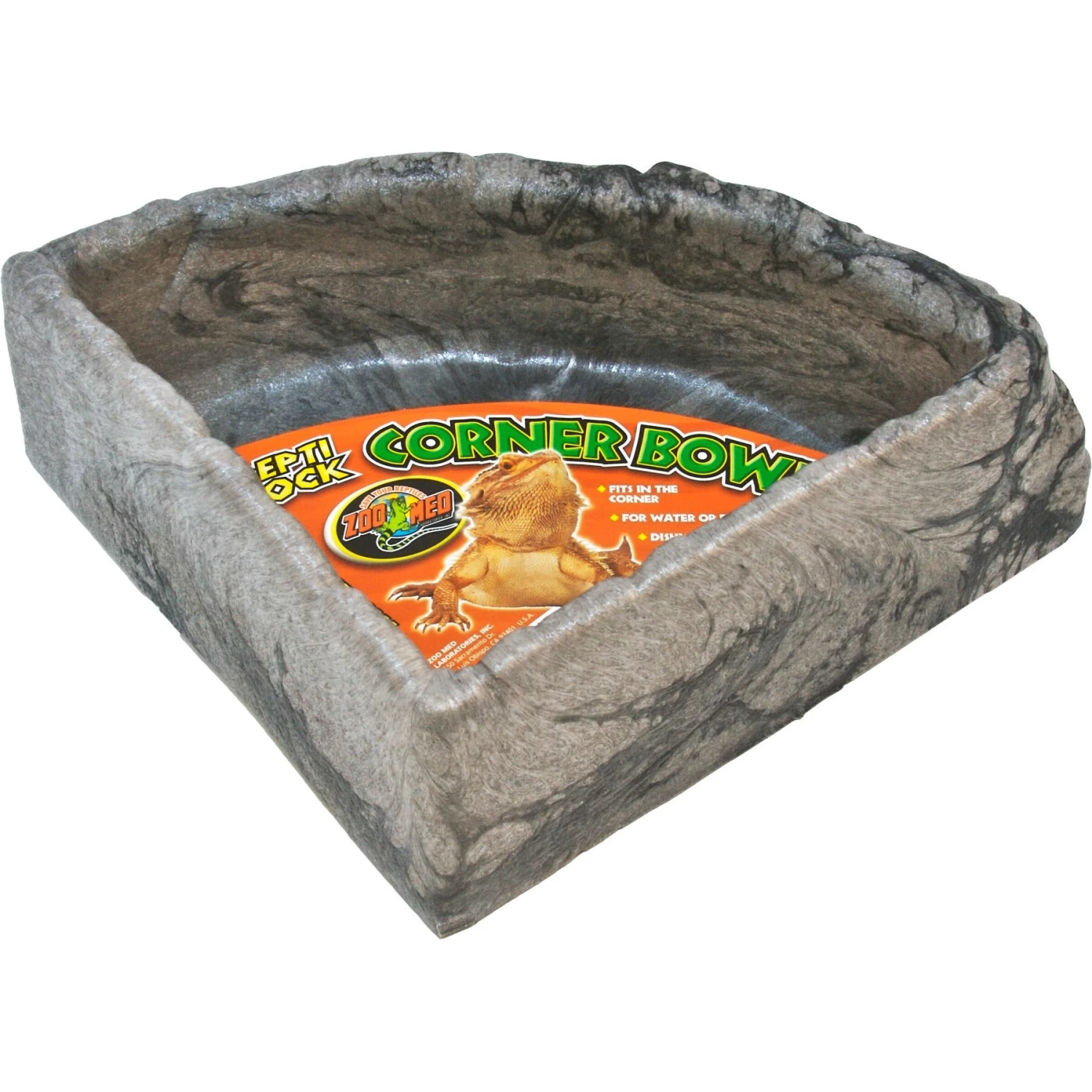 Zoo Med Repti Rock Corner Reptile Water Dish 3 Zoo Med Repti Rock Corner Reptile Water Dish