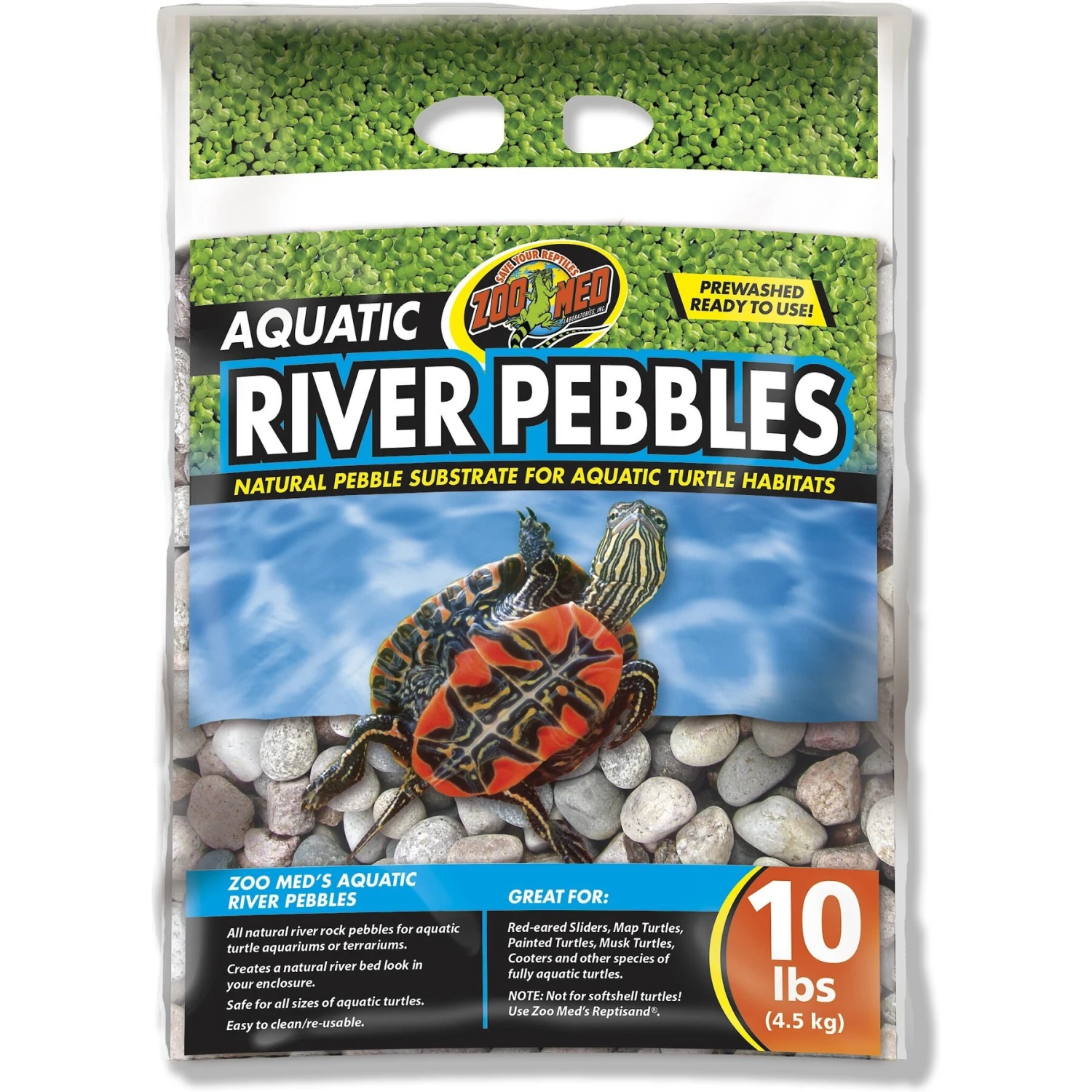 Zoo Med Aquatic River Turtle Tank Pebbles, 10-lb Bag 3 Zoo Med Aquatic River Turtle Tank Pebbles, 10-lb Bag