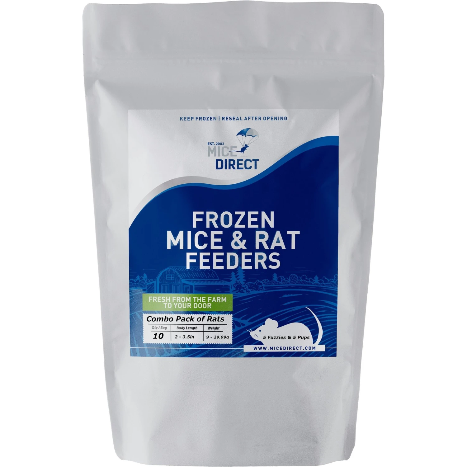 MiceDirect Frozen Feeders Snake Food, Combo Pack, Rats, Fuzzies & Pups 3 MiceDirect Frozen Feeders Snake Food, Combo Pack, Rats, Fuzzies & Pups