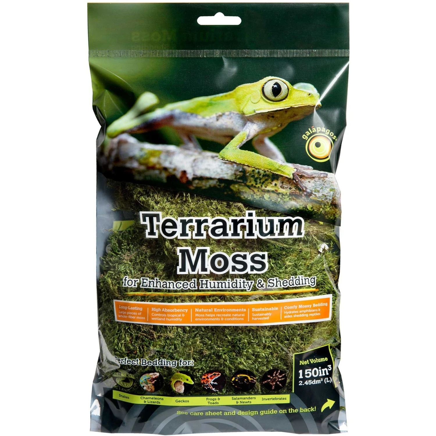 Galapagos Pillow Moss Reptile & Amphibian Terrarium Moss, Fresh Green 3 Galapagos Pillow Moss Reptile & Amphibian Terrarium Moss, Fresh Green