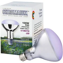 Chromalux R40 Full Spectrum Neodymium Glass LED Bird & Reptile Light Bulb, 12-watt