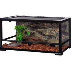 REPTI ZOO Double Hinge Door Reptile Glass Terrarium, 24-gal