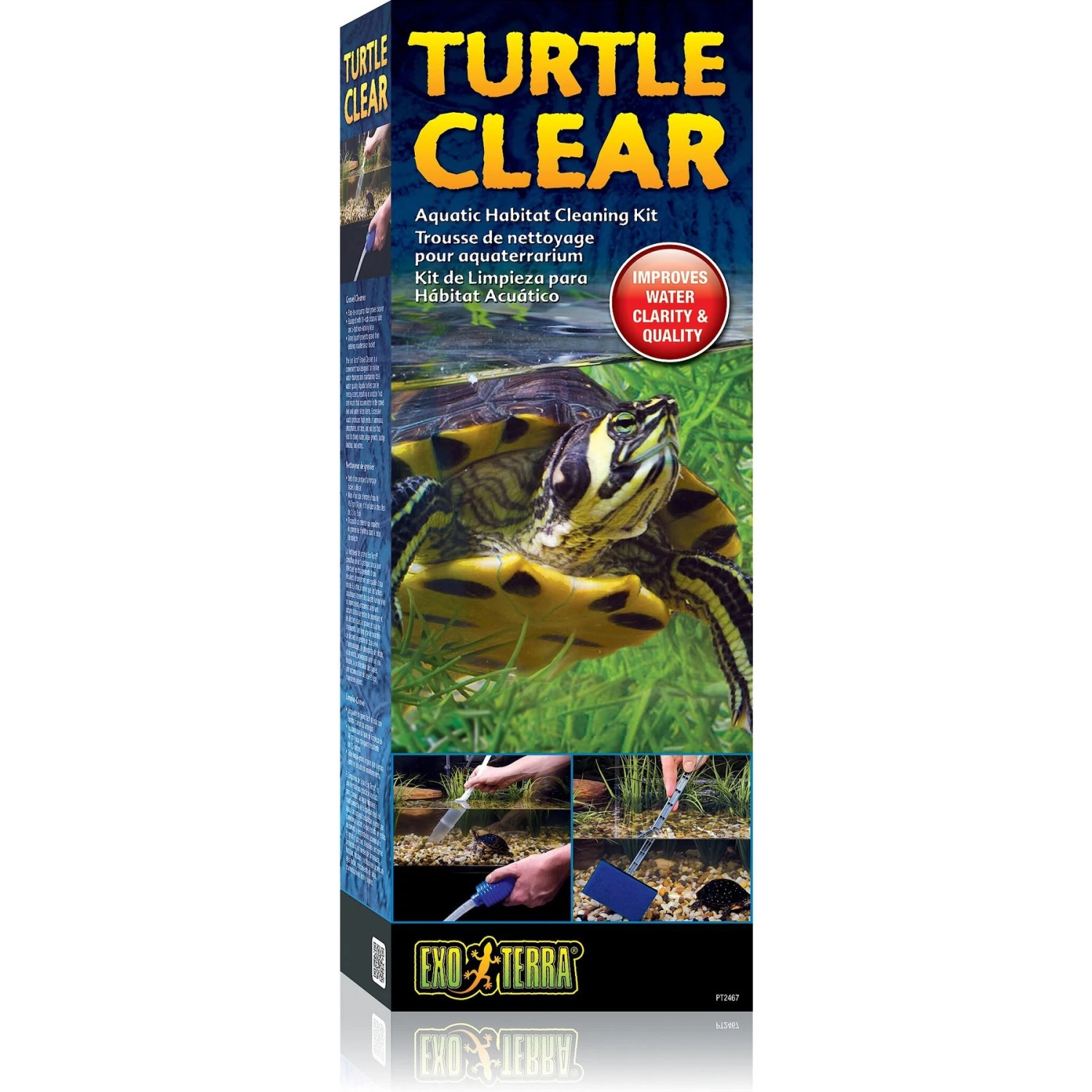 Exo Terra Turtle Clear Habitat Reptile Terrarium Cleaning Kit 3 Exo Terra Turtle Clear Habitat Reptile Terrarium Cleaning Kit