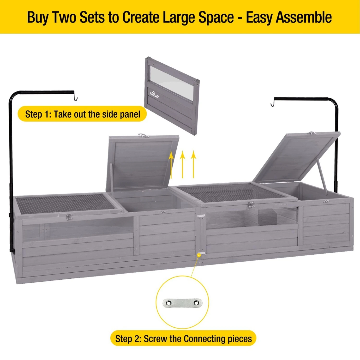 Aivituvin 12.4-in Indoor & Outdoor Wood Tortoise House 10 Aivituvin 12.4-in Indoor & Outdoor Wood Tortoise House - Image 8