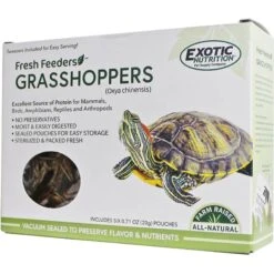 Exotic Nutrition Fresh Feeders Grasshoppers Reptile Food, 5-oz Box