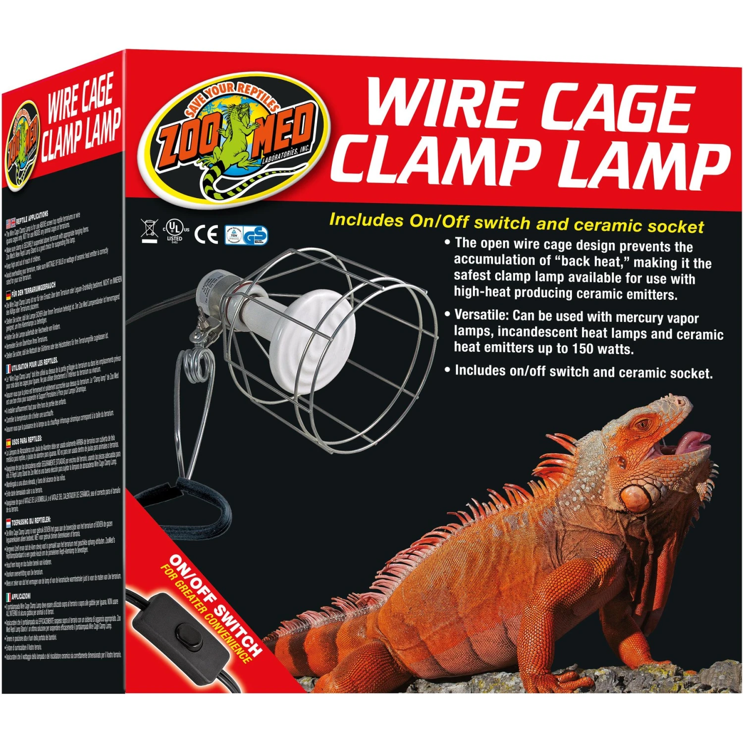 Zoo Med Wire Cage Clamp Reptile Lamp 3 Zoo Med Wire Cage Clamp Reptile Lamp