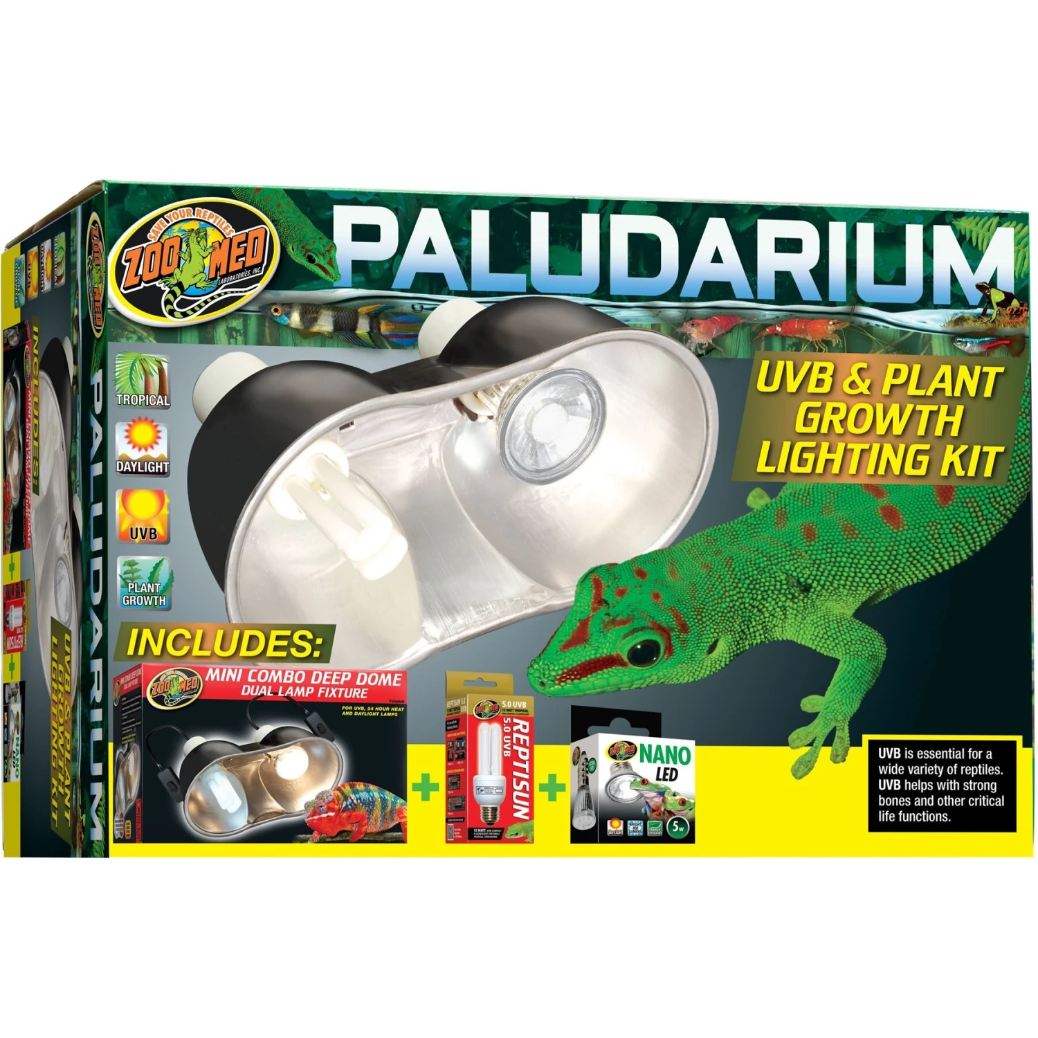 Zoo Med Paludarium UVB & Plant Growth Lighting Kit 3 Zoo Med Paludarium UVB & Plant Growth Lighting Kit
