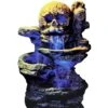 Zoo Med Repti Rapids LED Waterfall Skull Style Reptile Ornament