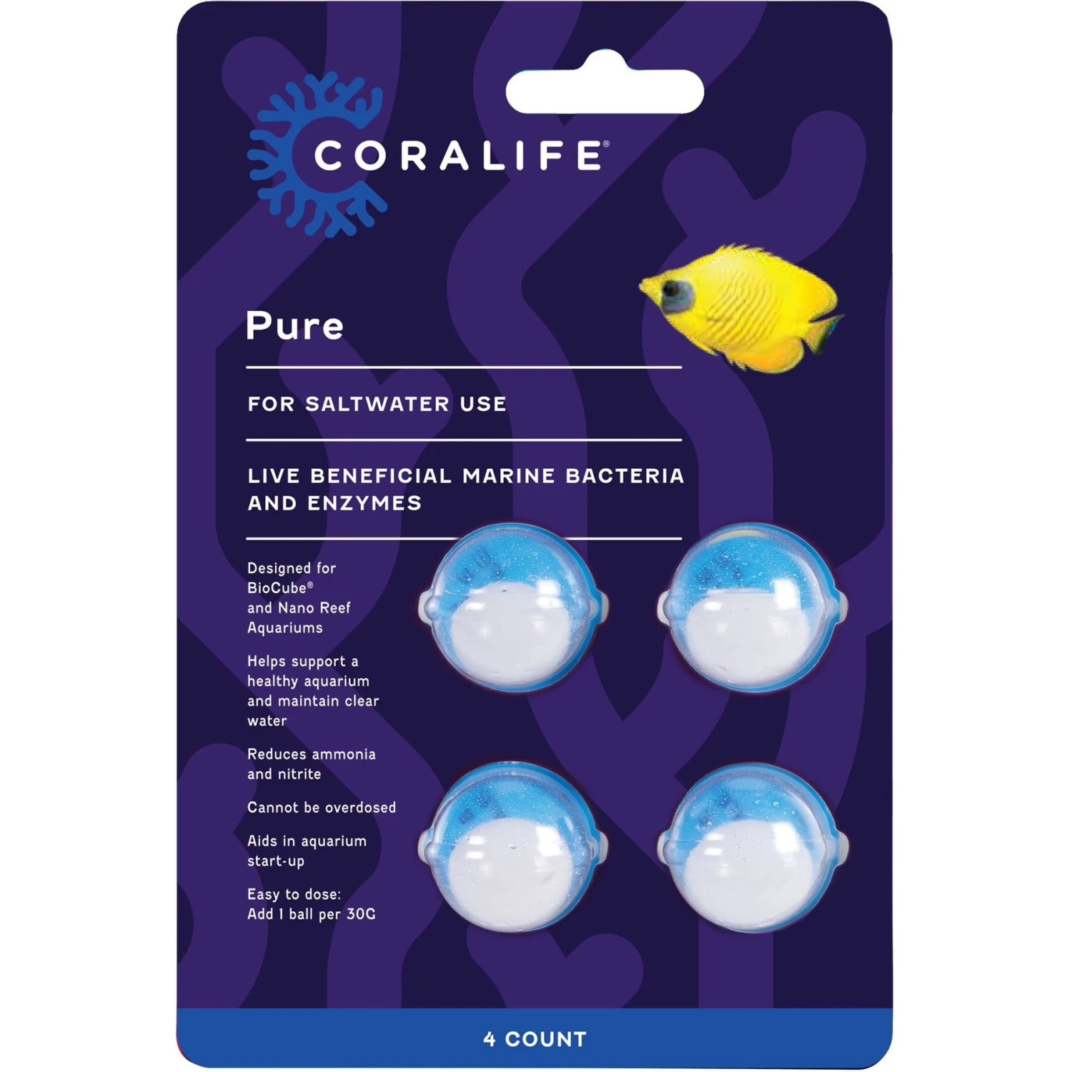 Coralife Marine PURE Water Care Bacteria Supplement, 4 Pack 3 Coralife Marine PURE Water Care Bacteria Supplement, 4 Pack