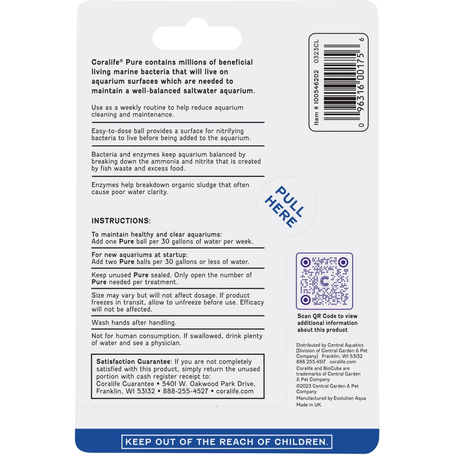 Coralife Marine PURE Water Care Bacteria Supplement, 4 Pack 4 Coralife Marine PURE Water Care Bacteria Supplement, 4 Pack - Image 2