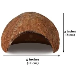 SunGrow Hermit Crab & African Dwarf Frog Habitat Accessory & Terrarium Decor Coconut Shell Hideout -Pet Supplies Store 529638 PT3. AC SS1800 V1657658568