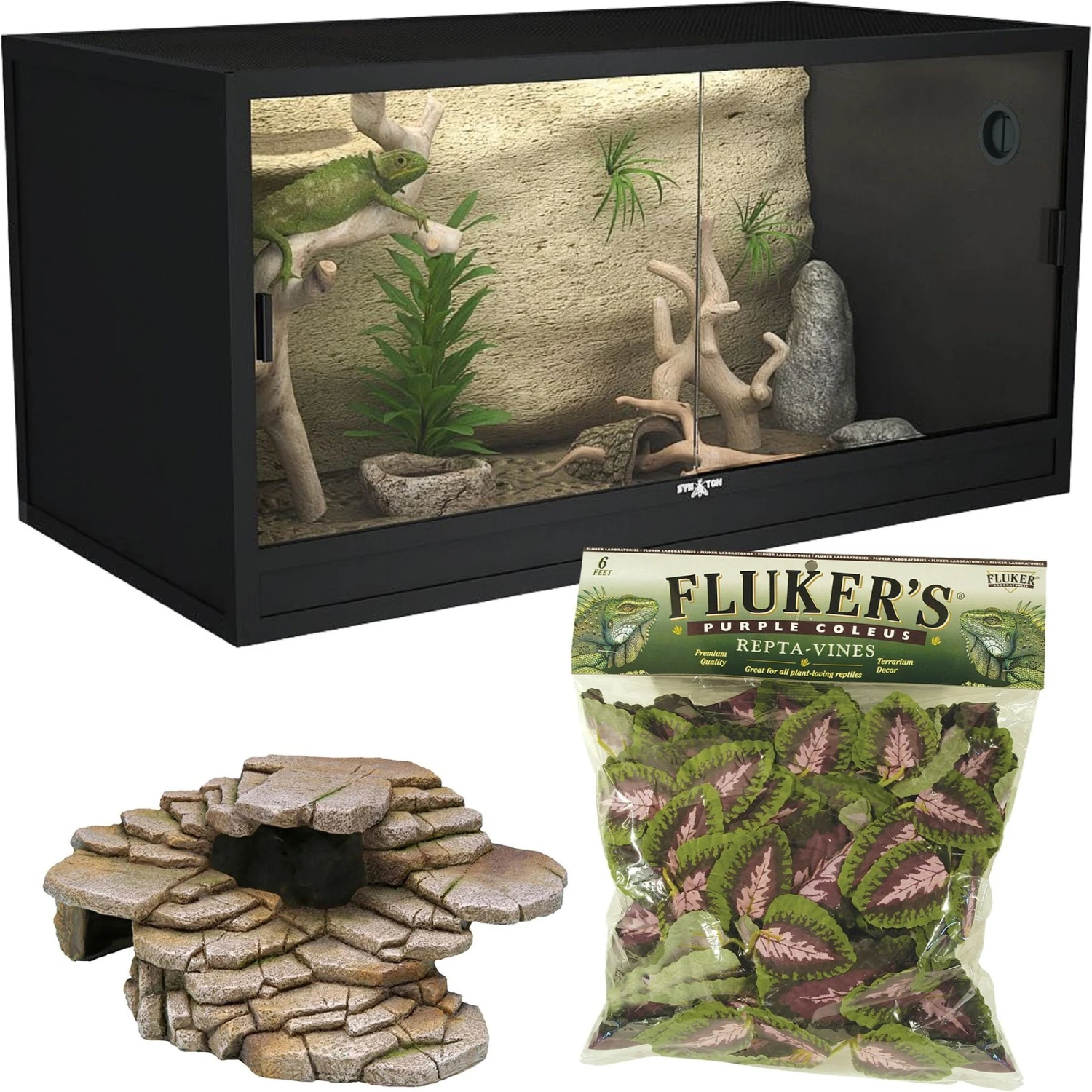 Symton Reptile Terrarium, 120-gal + 2 Items 3 Symton Reptile Terrarium, 120-gal + 2 Items