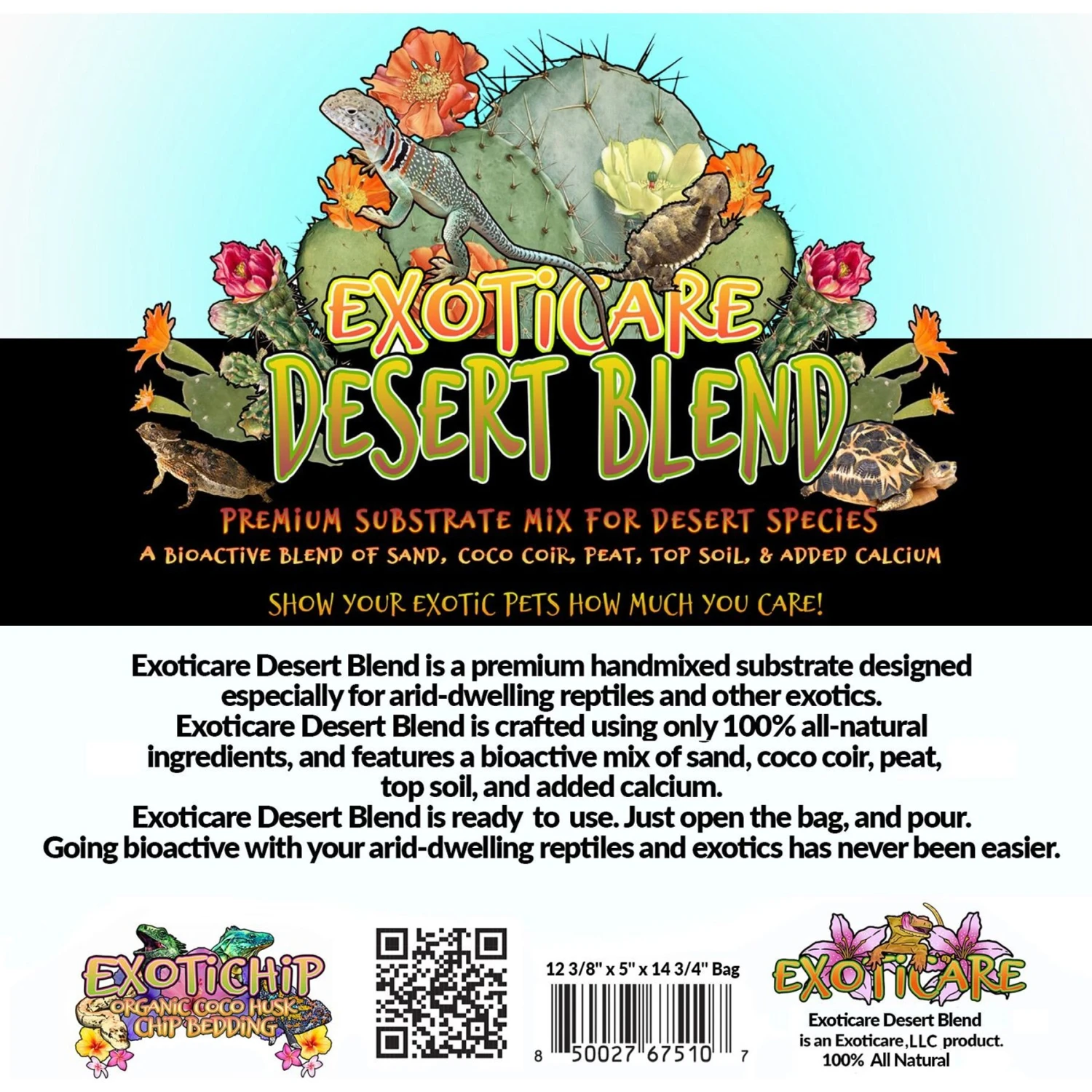 Exoticare Desert Blend Reptile Substrate, 12-lb Bag 4 Exoticare Desert Blend Reptile Substrate, 12-lb Bag - Image 2