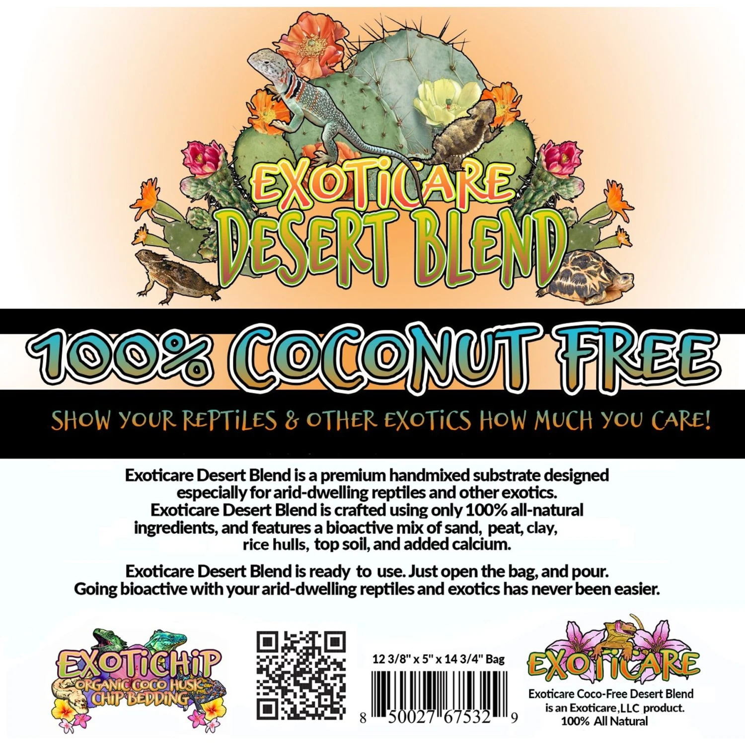 Exoticare Desert Blend Coconut Free Premium Reptile Substrate, 12-lb Bag 4 Exoticare Desert Blend Coconut Free Premium Reptile Substrate, 12-lb Bag - Image 2