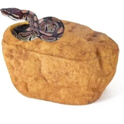 REPTI ZOO 3-in-1 Magnetic Attraction Snake, Ball Python & Geckos Reptile Cave, Large