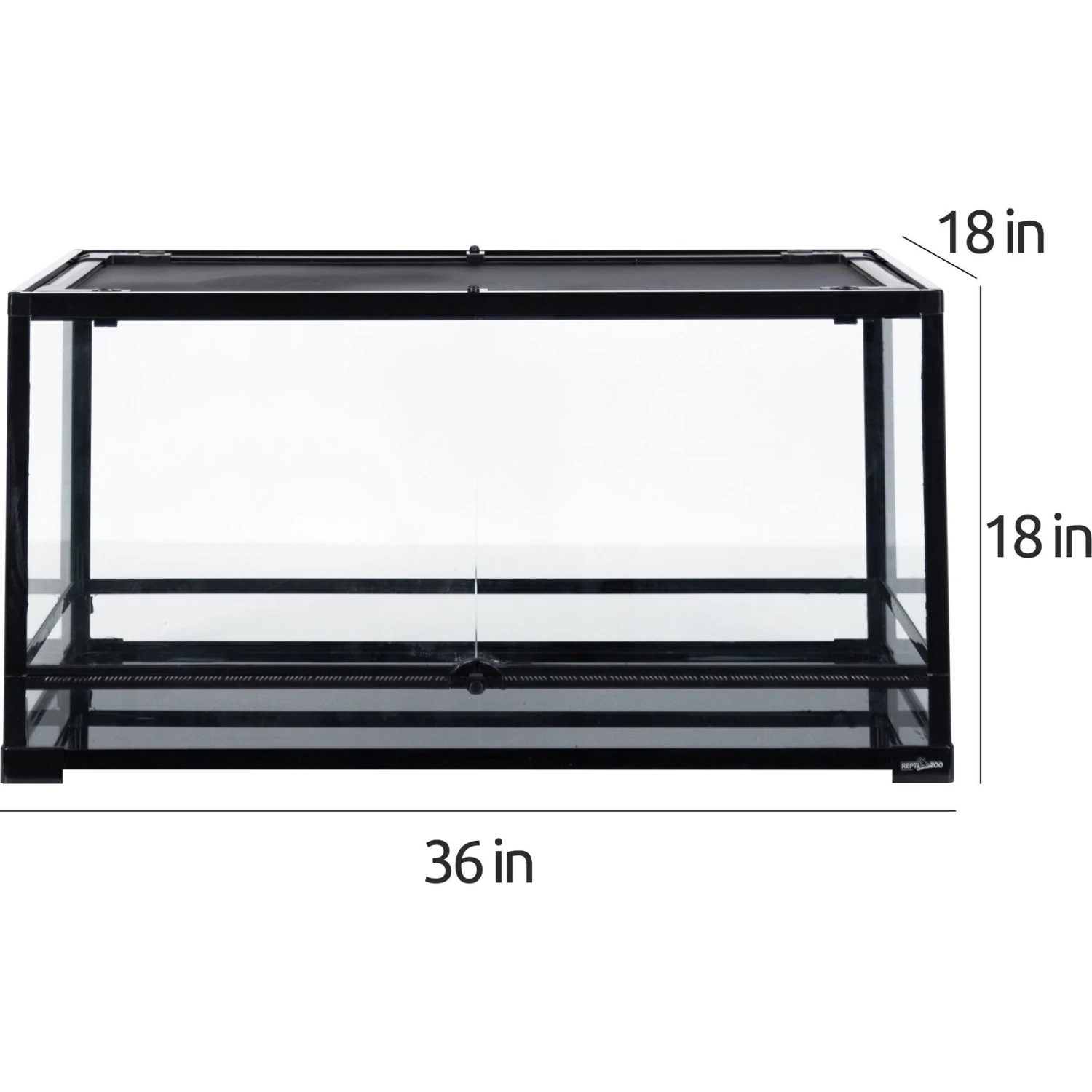 REPTI ZOO Front Double Hinge Door With PVC Background Reptile Glass Terrarium Tank, 50-gal 4 REPTI ZOO Front Double Hinge Door With PVC Background Reptile Glass Terrarium Tank, 50-gal - Image 2