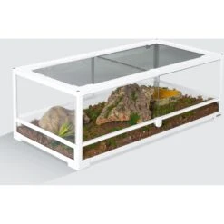 OiiBO Full Glass Front Opening Reptile Tank Terrarium