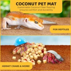 SunGrow Reptile Carpet Mat For Gecko & Hermit Crab, Coconut Fiber Substrate Bedding Terrarium Liner -Pet Supplies Store 620942 PT2. AC SS1800 V1660339183
