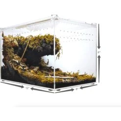 HerpCult Acrylic Enclosure Large Reptile Terranium, Clear, 3.3-gal -Pet Supplies Store 629294 PT5. AC SS1800 V1661287437