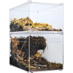 HerpCult Acrylic Enclosure Large Reptile Terranium, Clear, 3.3-gal -Pet Supplies Store 629294 PT6. AC SS1800 V1661287588