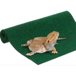 SunGrow Reptile Carpet Substrate & Floor Liner For Bearded Dragon & Leopard Gecko Tank, Green Mat Bedding