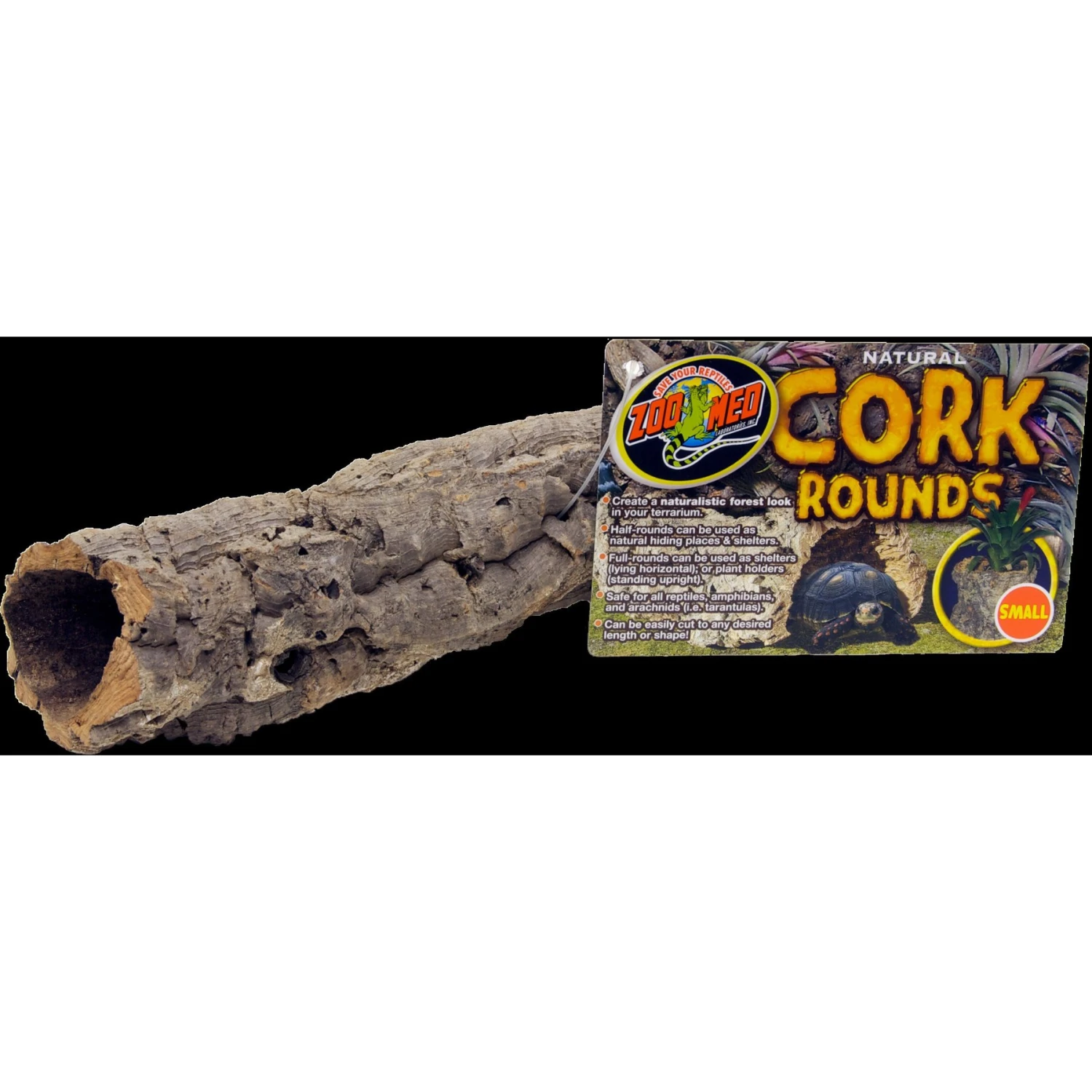 Zoo Med Natural Cork Bark Round Reptile Wood, Natural, Small 3 Zoo Med Natural Cork Bark Round Reptile Wood, Natural, Small
