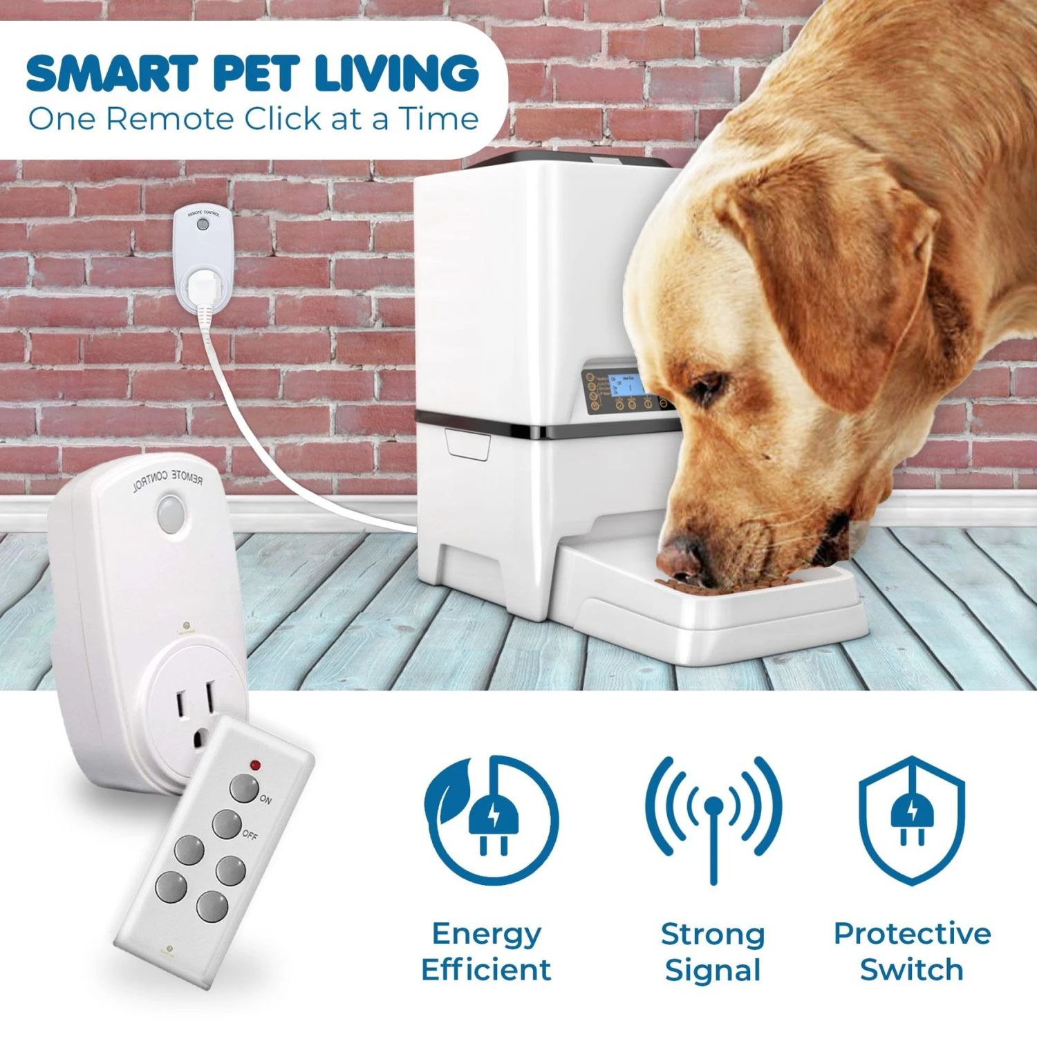 SunGrow Remote Control Outlet Plug For Aquarium Lights, Dog & Cat Heating Pad, Fan & Food Dispenser 4 SunGrow Remote Control Outlet Plug For Aquarium Lights, Dog & Cat Heating Pad, Fan & Food Dispenser - Image 2