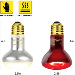 REPTI ZOO Basking Spot Lamp & Nocturnal Infrared Heat Lamp-75W Reptile Bulb, Multicolor, 4 Count -Pet Supplies Store 755406 PT3. AC SS1800 V1673984497