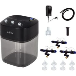 REPTI ZOO 2.2L Solo Adjustable Starter Mister With 3 PCS Nozzles Reptile Waterer, Black