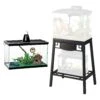 Aqueon Forge Metal Aquarium Stand, Black & Brown & Zilla Tropical Reptile Terrarium Starter Kit With Light & Heat -Pet Supplies Store 811518 MAIN. AC SS1800 V1679069414