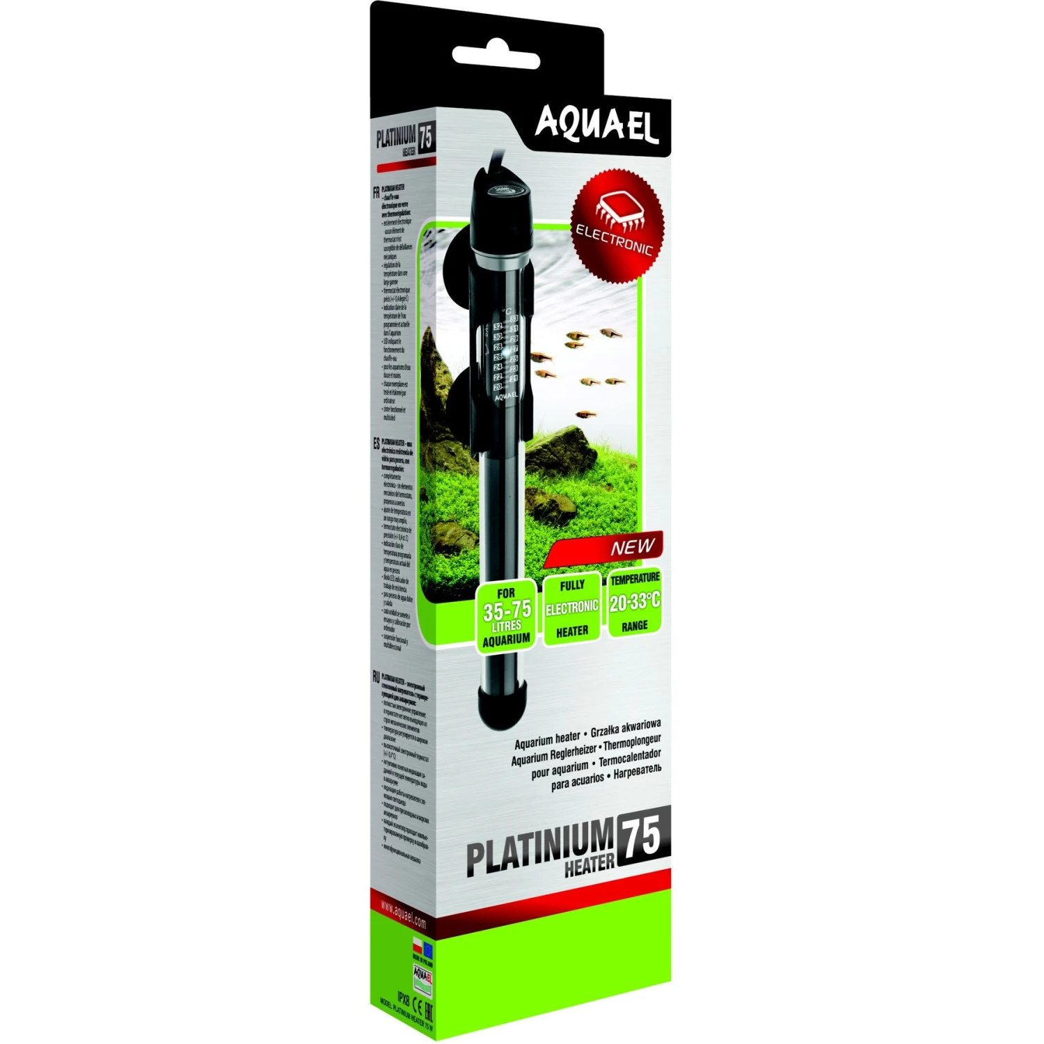 Aquael Platinium 75W Glass Heater 3 Aquael Platinium 75W Glass Heater