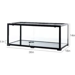 REPTI ZOO 40-gal Full Glass Reptile Terrarium, Black -Pet Supplies Store 839574 PT2. AC SS1800 V1682003181