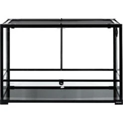 REPTI ZOO 67-gal Full Tempered Glass Reptile Terrarium, Black