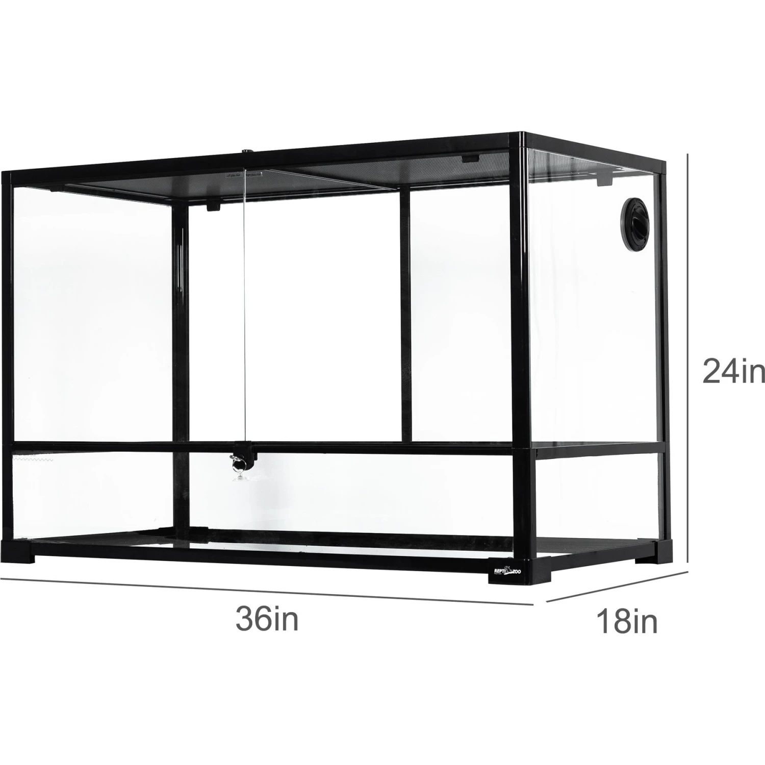 REPTI ZOO 67-gal Full Tempered Glass Reptile Terrarium, Black 6 REPTI ZOO 67-gal Full Tempered Glass Reptile Terrarium, Black - Image 4