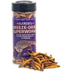 Fluker's Freeze-Dried Superworms Reptile Food, 1.7-oz Bag