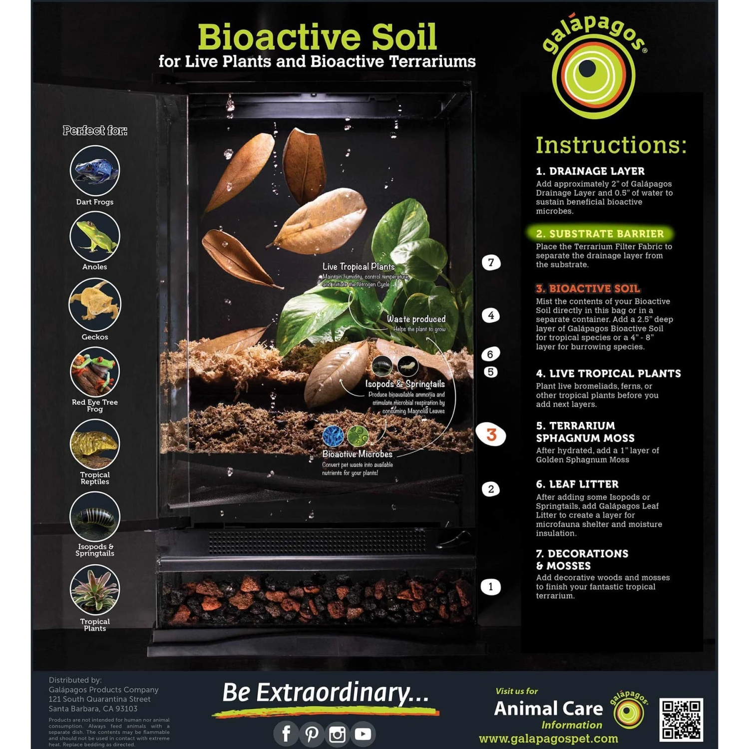 Galapagos Substrate Barrrier Reptile Habitat Accessory, Black 6 Galapagos Substrate Barrrier Reptile Habitat Accessory, Black - Image 4