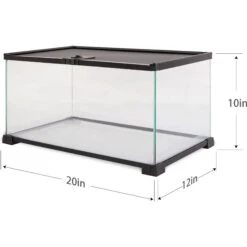 REPTI ZOO Mini 10-gallon Reptile Glass Terrarium, Black -Pet Supplies Store 891382 PT5. AC SS1800 V1687786477