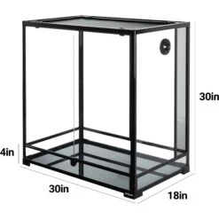 REPTI ZOO Tempered Glass Reptile Terrarium, Black -Pet Supplies Store 891438 PT3. AC SS1800 V1687787715