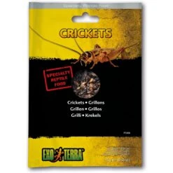 Exo Terra Crickets Vacuum Packed Reptile Food, 0.53-oz Bag